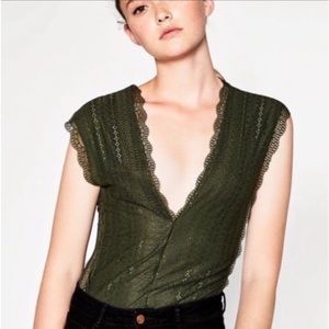Zara Dark Green Bodysuit